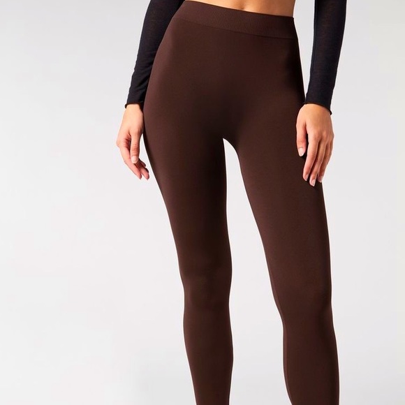 Dark Brown, Soft & Stretchy Leggings - Picture 2 of 4